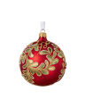Lux Dolce Leaves Weihnachtskugel rot