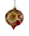 Lux Savina joulupallo burgundinpunainen/kulta 8 cm