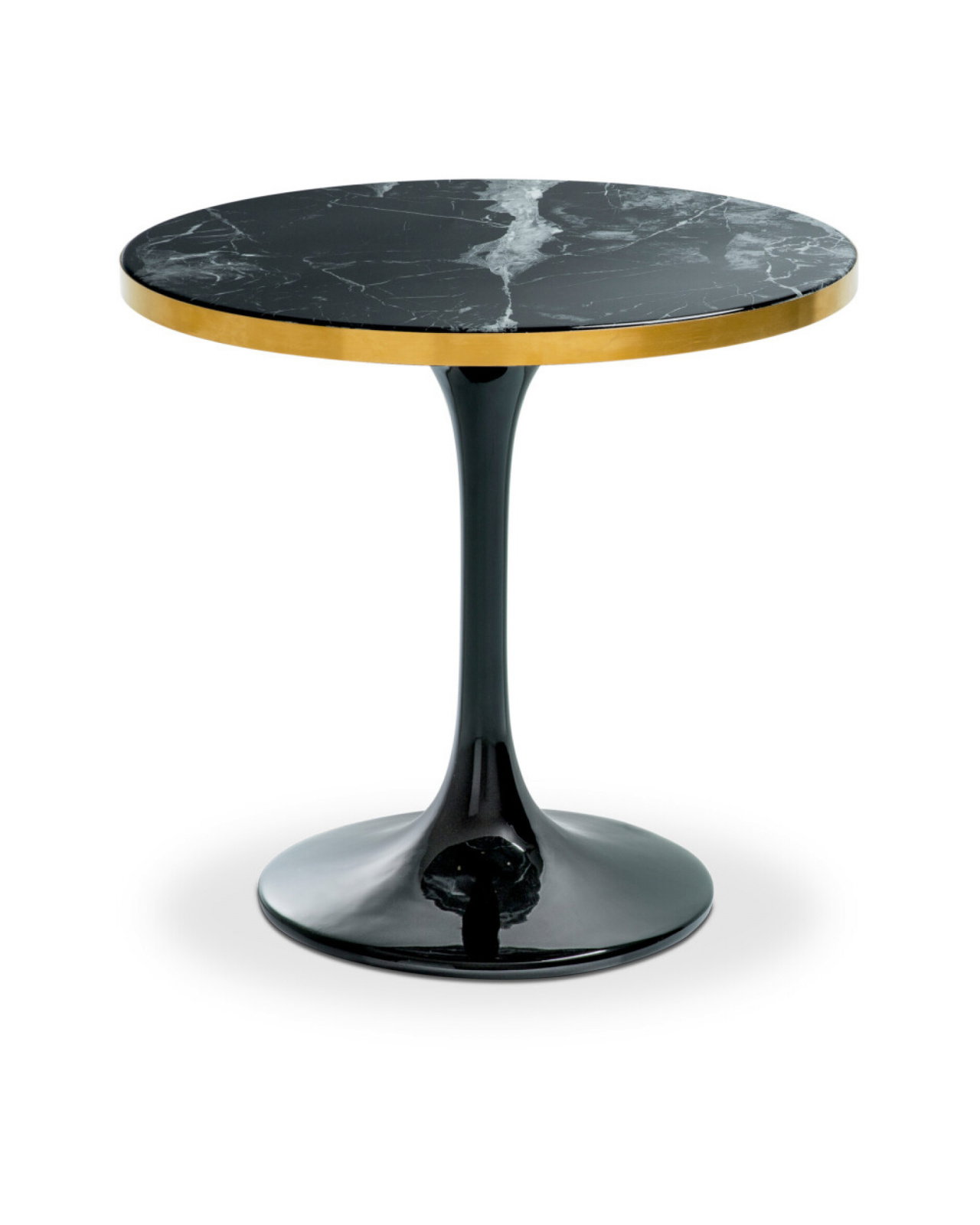 Parme side table, black faux marble