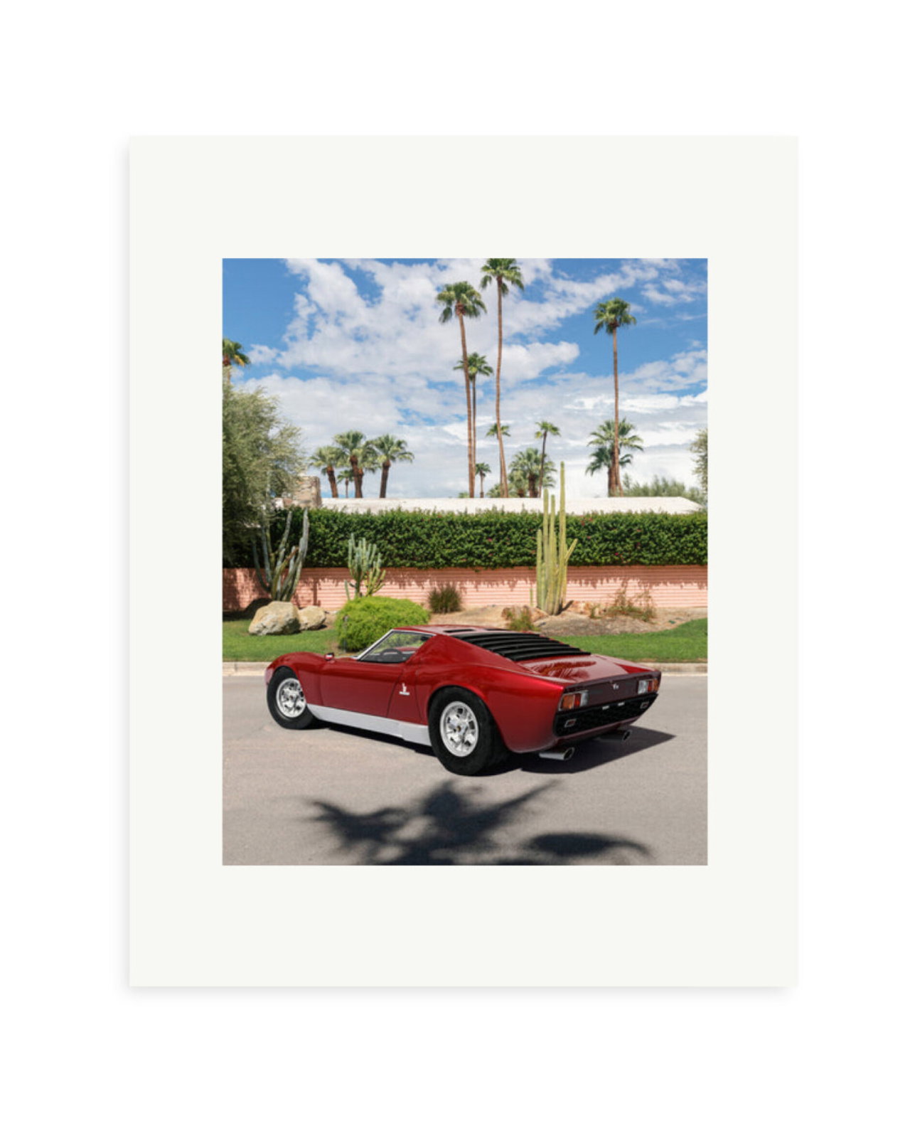 Lamborghini Miura in Palm Springs Print Only / Small