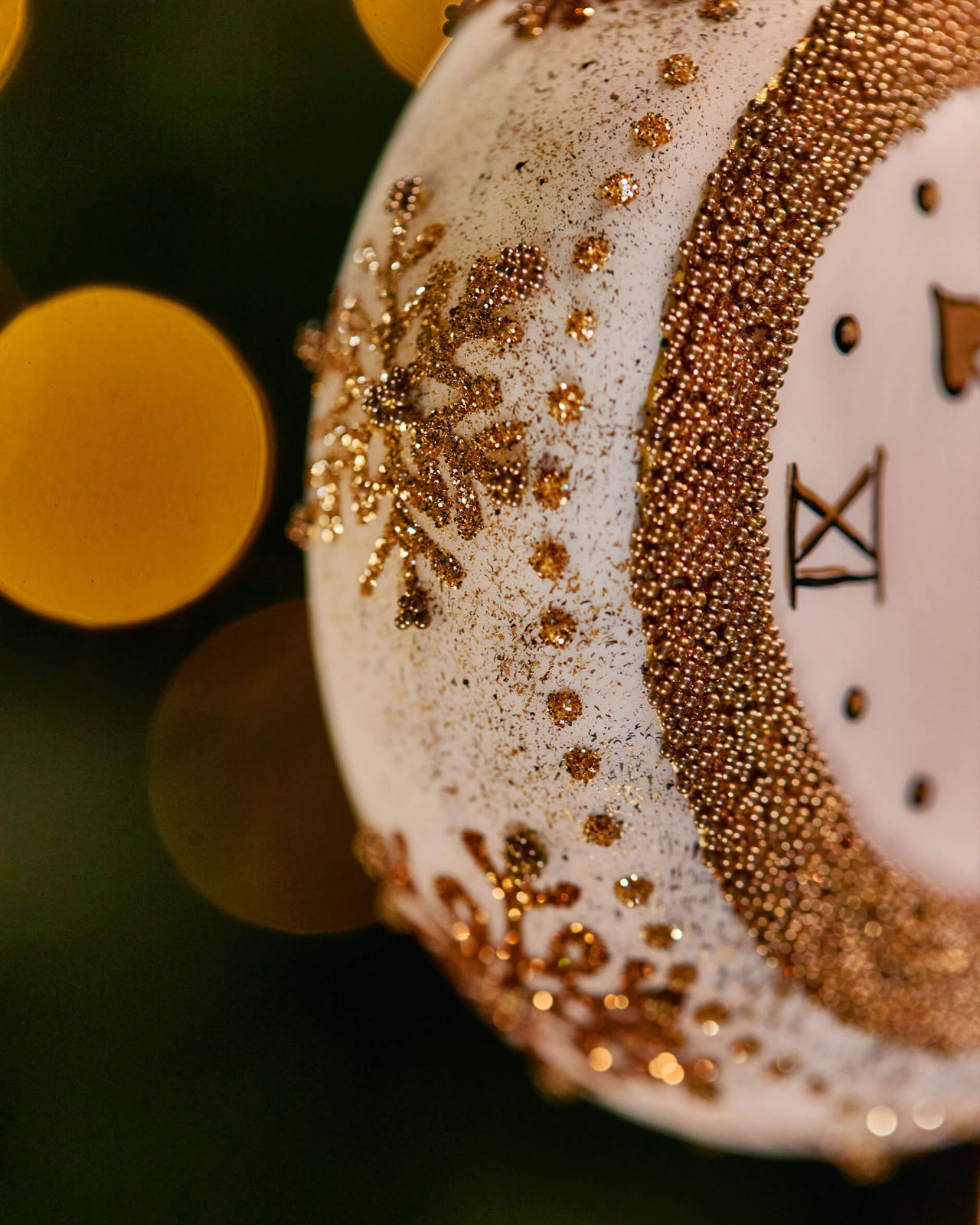 Orville klocka julgransdekoration vit