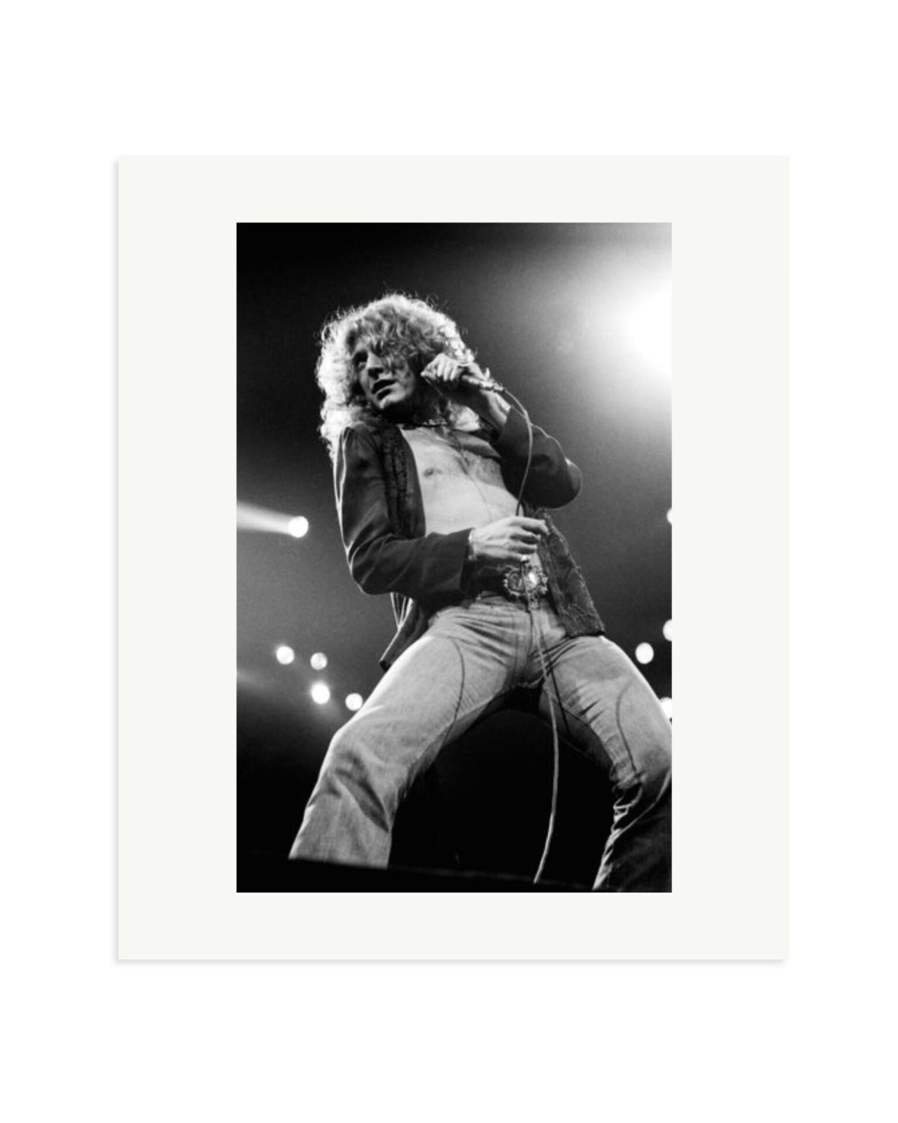 Robert Plant of Led Zeppelin 1977 Print Only / Large