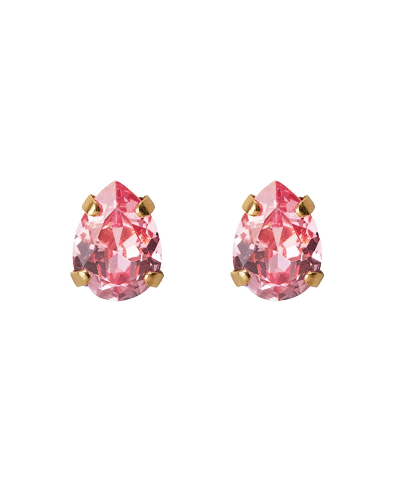 Super Petite Drop Stud Earrings Light Rose