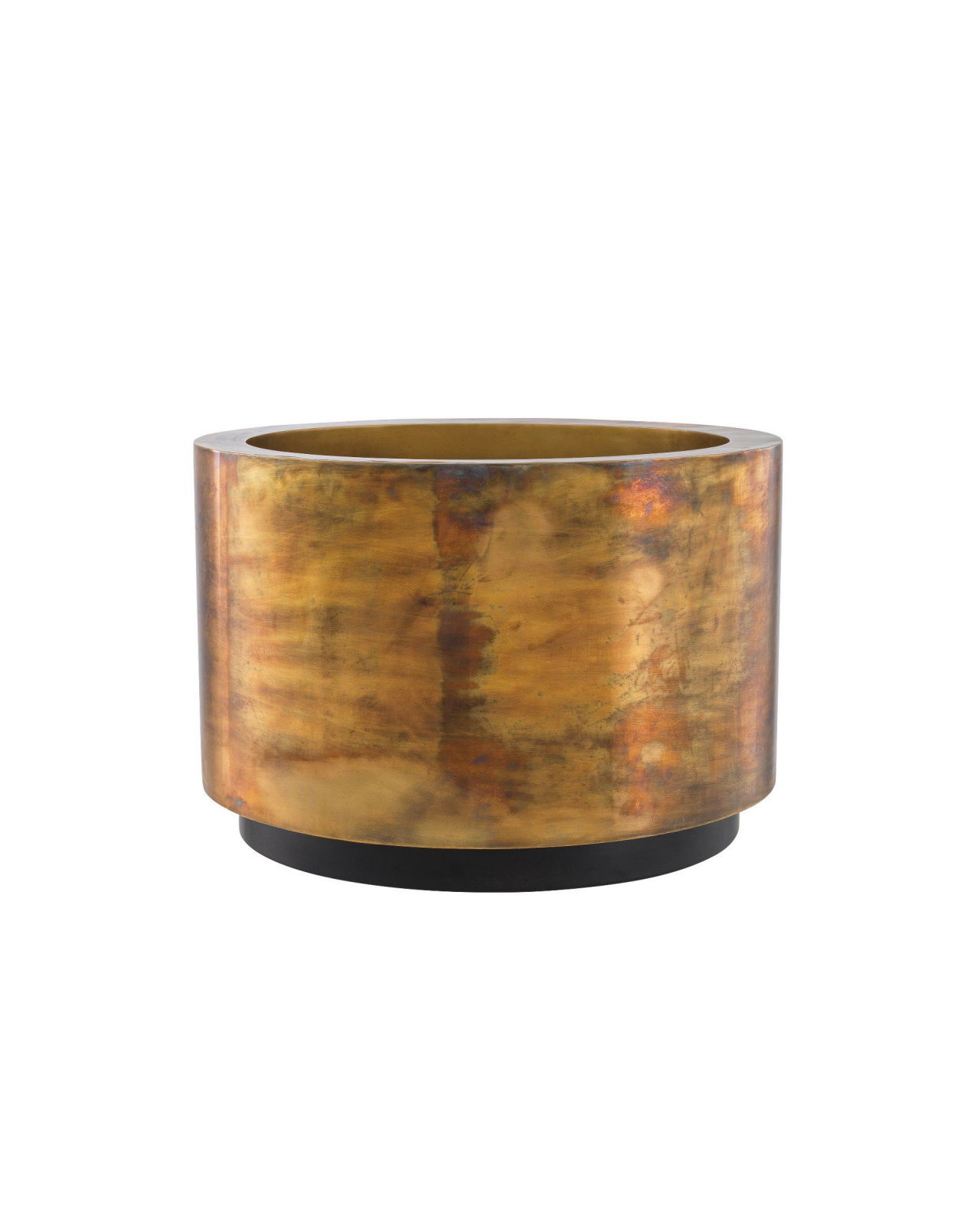 Jasper planteringslåda rund antik mässing OUTLET