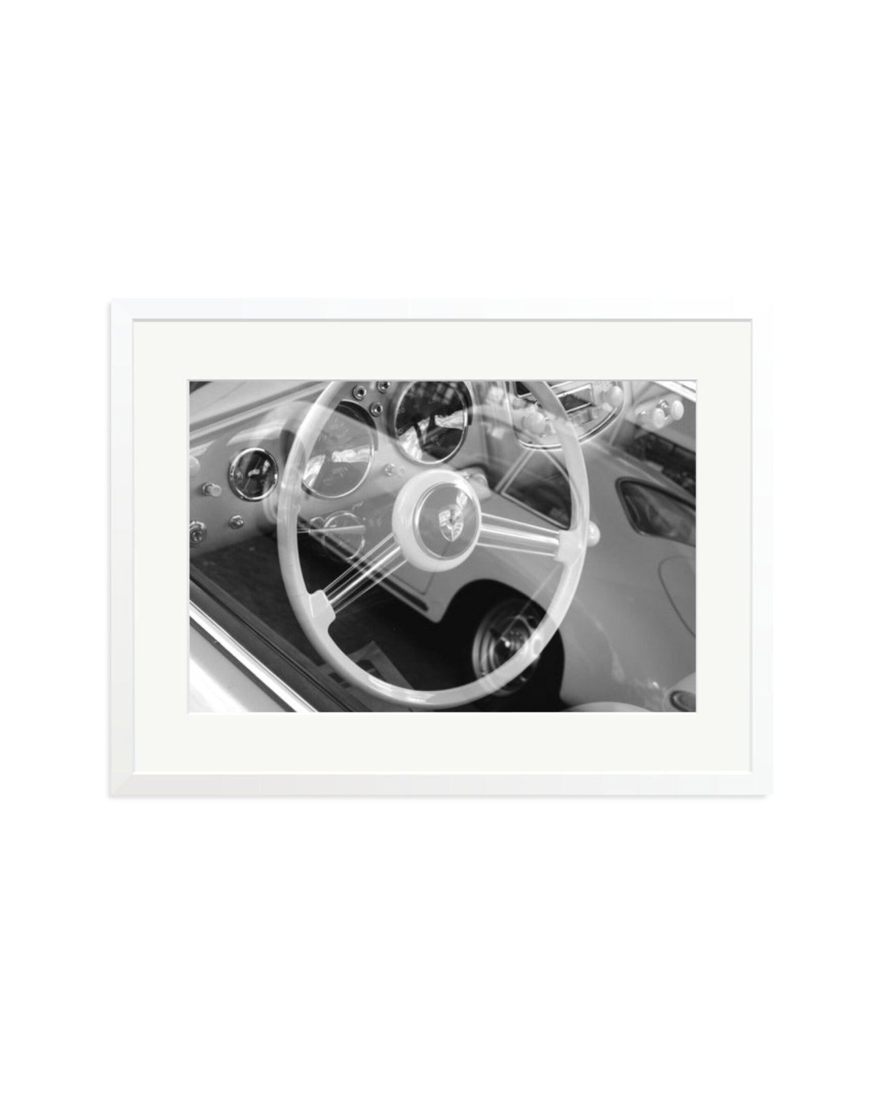 Porsche Steering Wheel White / XL