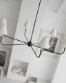 Piaf Grande Chandelier Aged Iron/Ebonized Oak