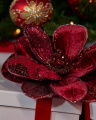 Magnolia Decorative Branch Burgundy