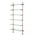 Wall Pulitzer Bookshelves, brass, single