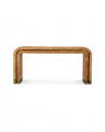 Quinton Console Table Light Brown Mappa Burl Set of 2