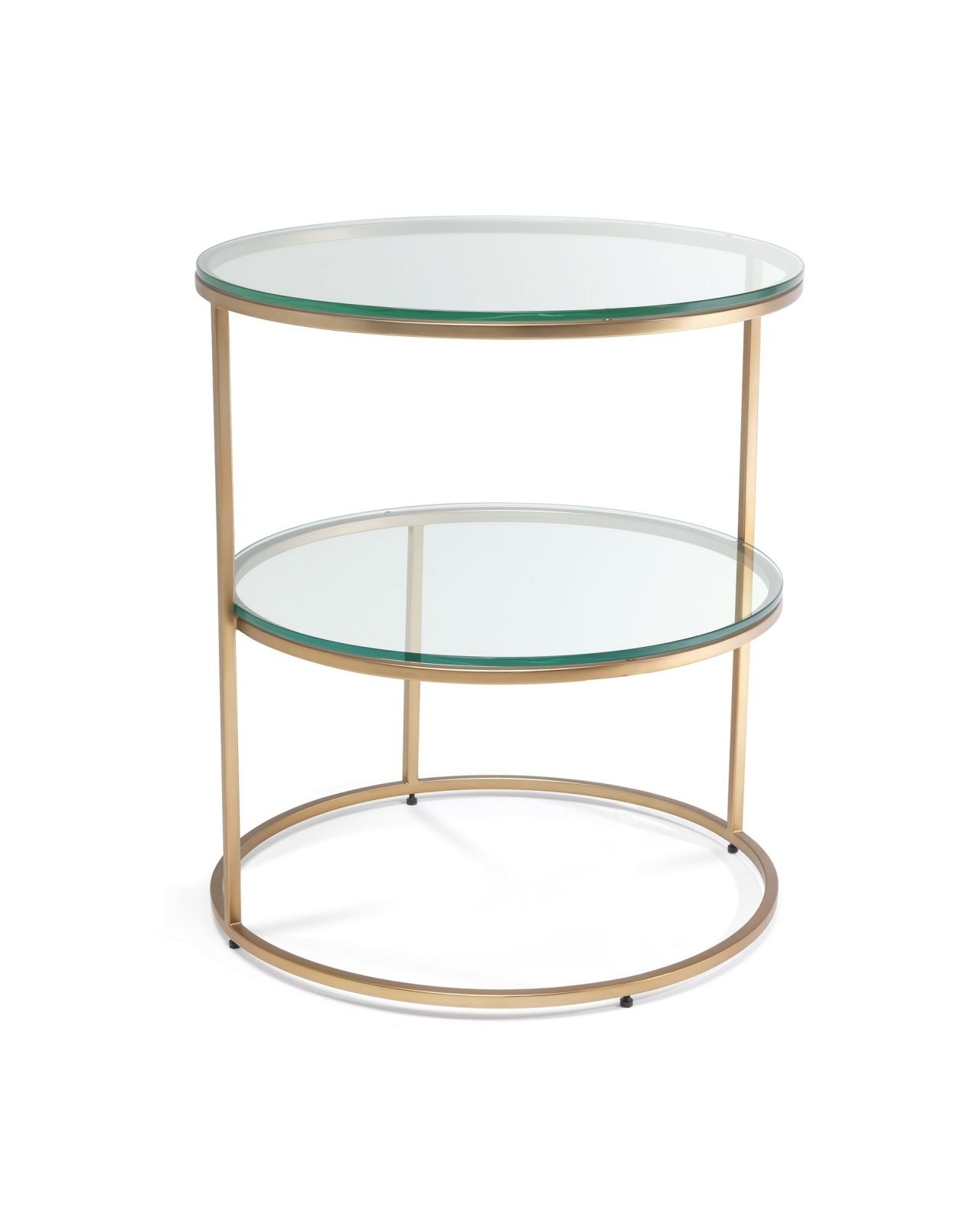 Circles side table brass
