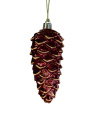 Thristian Pinecone Ornament Burgundy