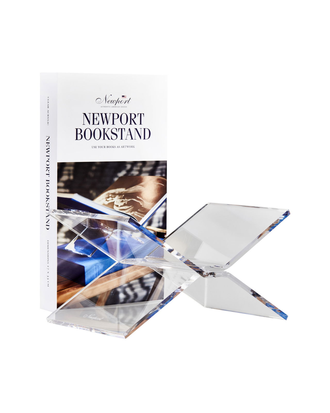 Bokstöd transparent