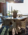 Cross Dining Table Charcoal 220cm