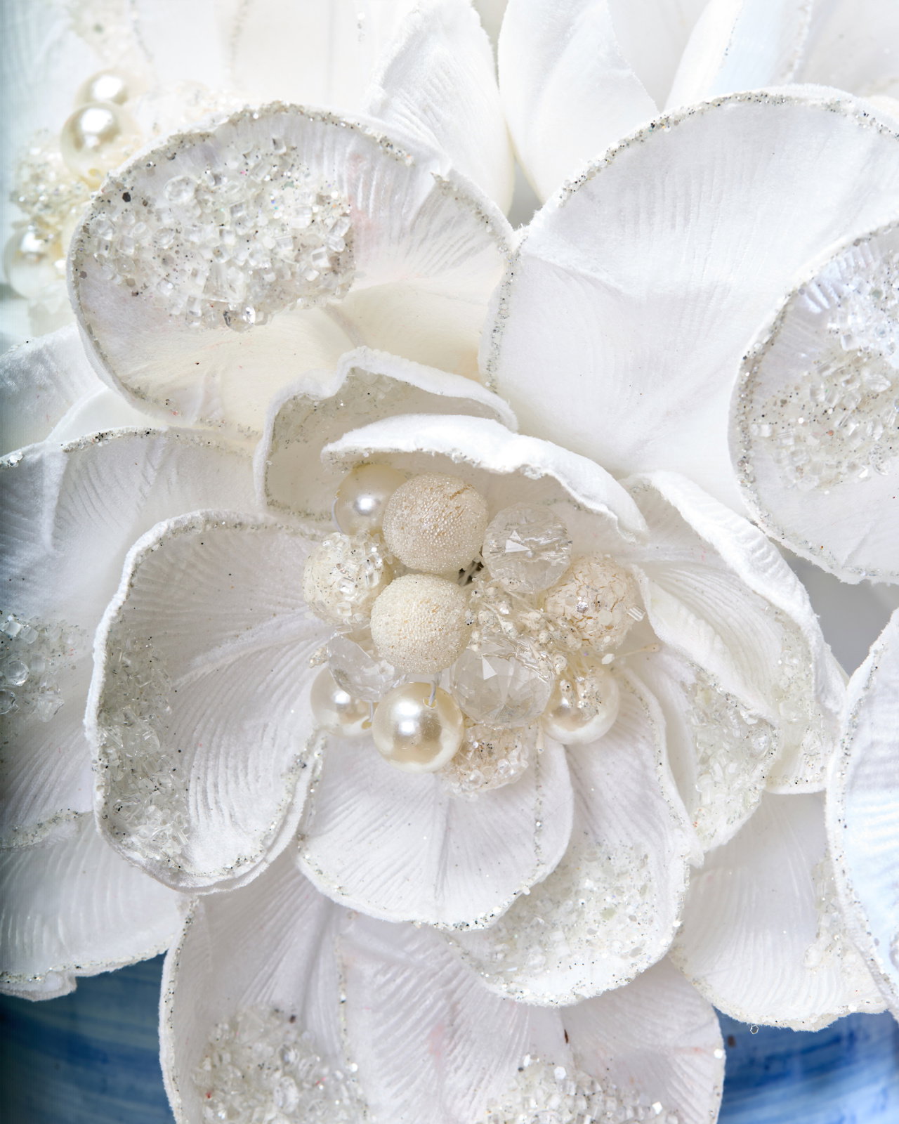 Magnolia Pearl dekorationskvist vit