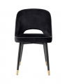 Cliff Dining Chairs Roche Black Velvet Set of 2