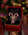 Julius Candy Cane Brooch Red/White