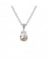 Petite Drop Necklace Crystal Rhodium