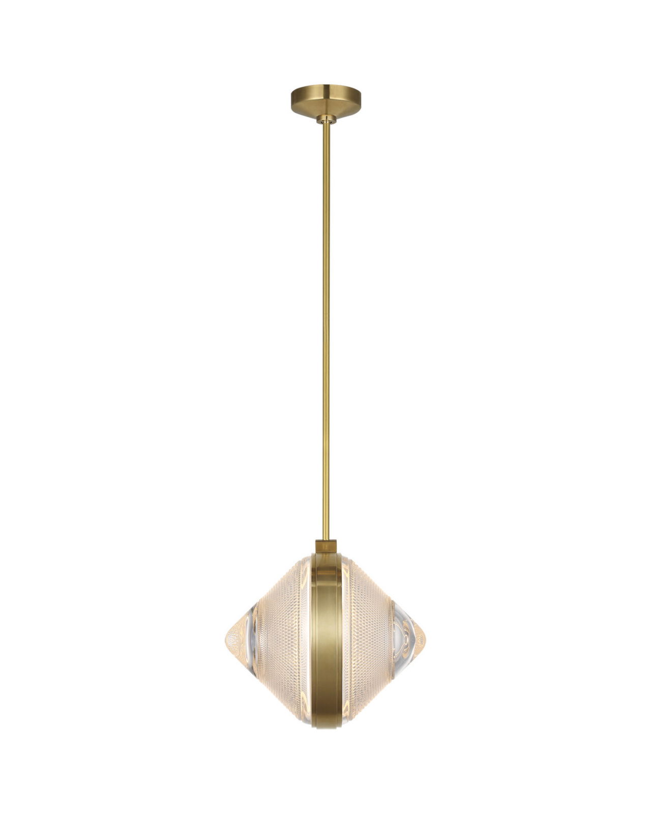 Copper Coast 15" Pendant Karo Cut Brass