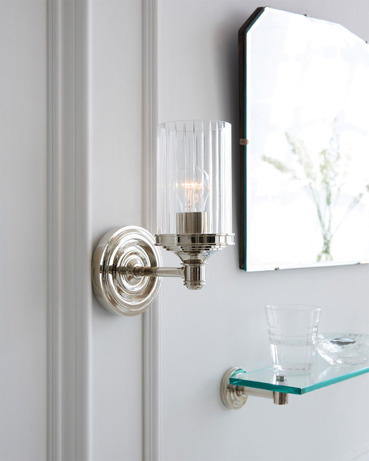 Ava Single Sconce Polished Nickel