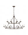 Robertson Double Tier Chandelier Natural Rust