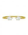 Mini Drop armband white opal guld
