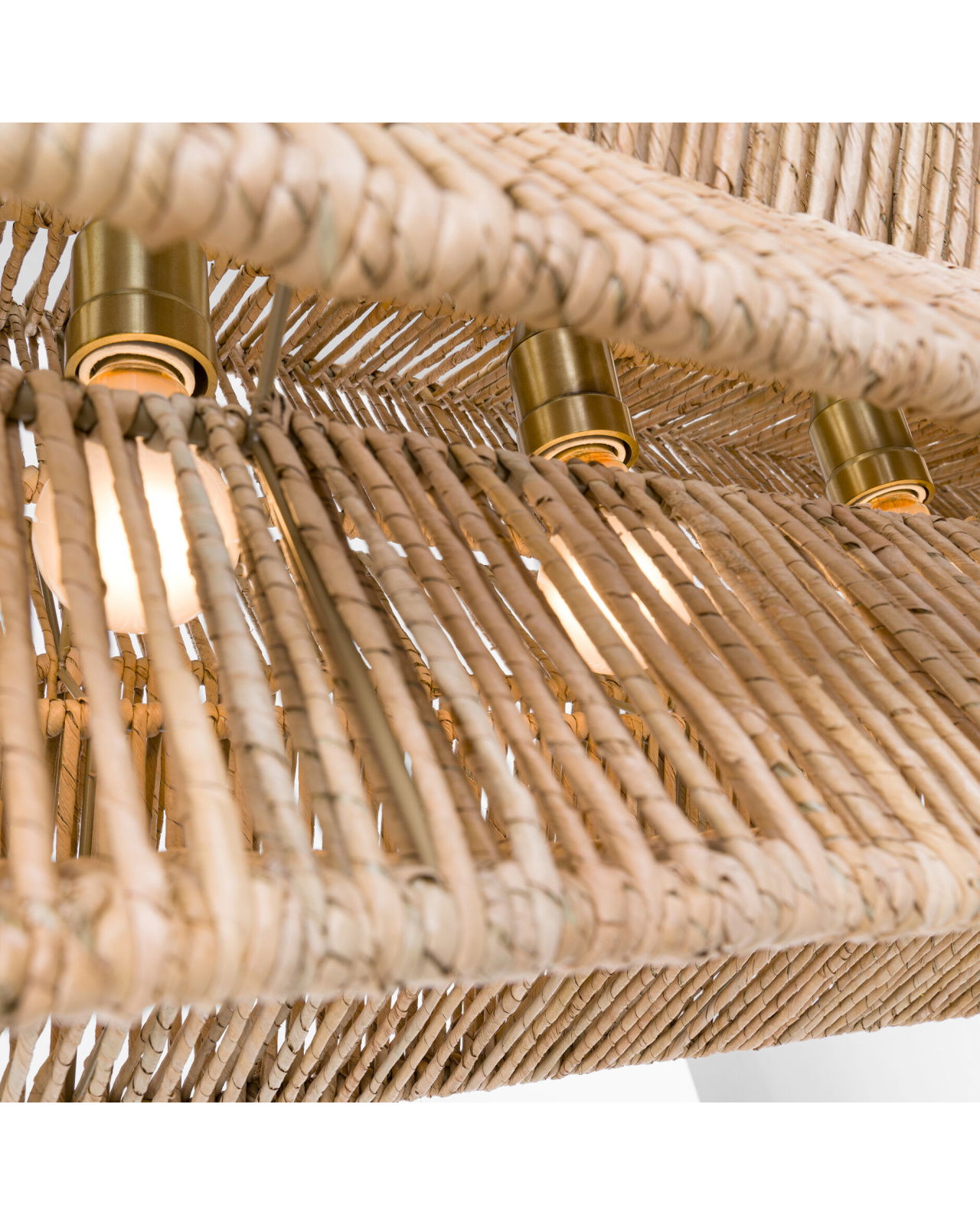 Antigua 54" taklampa linjär natural abaca