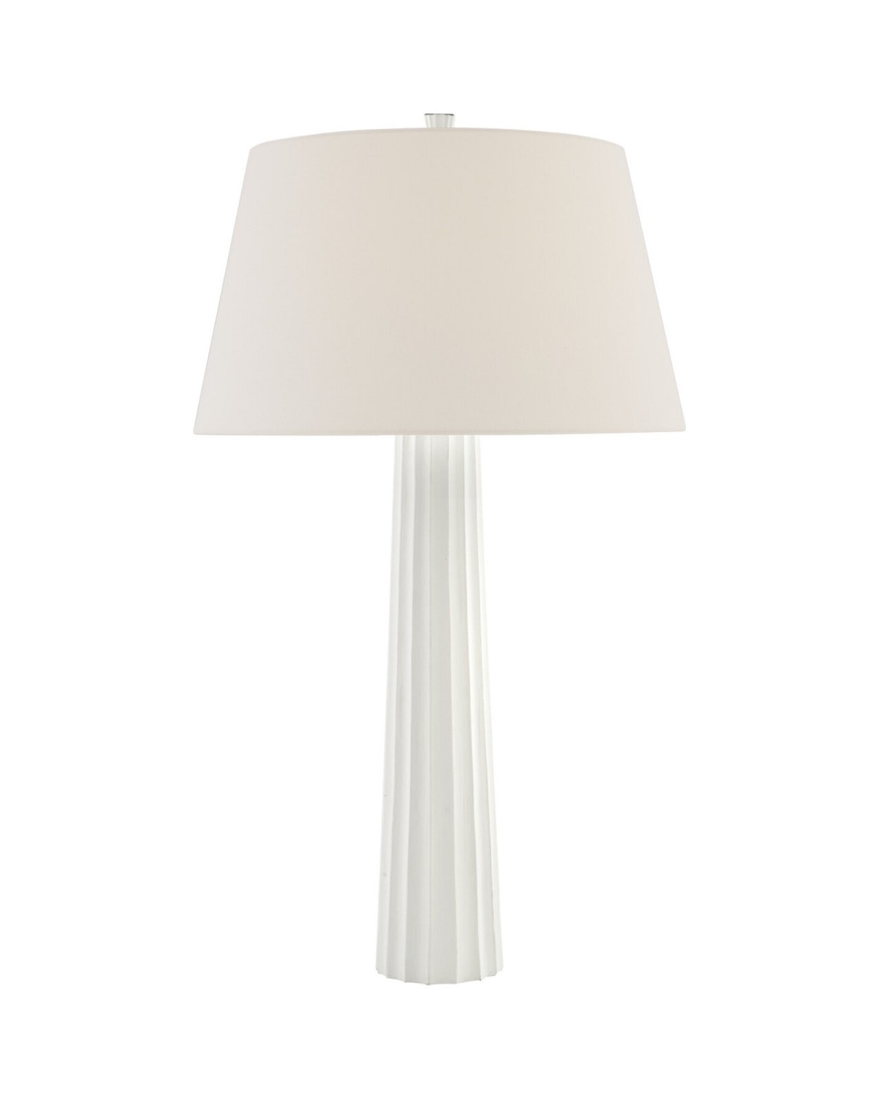 Fluted Spire Table Lamp White Large