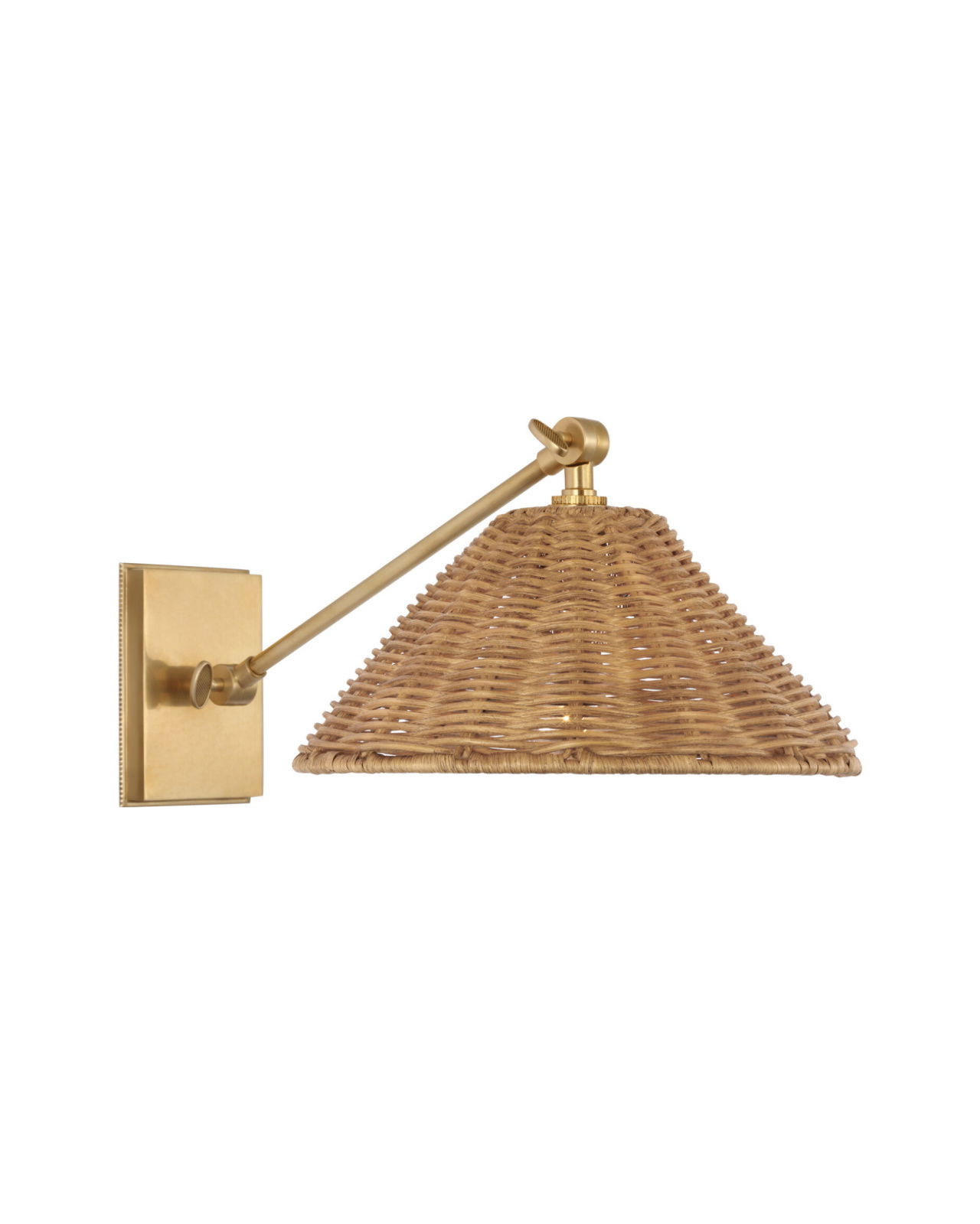 Wimberley Single Library Wall Light Brass