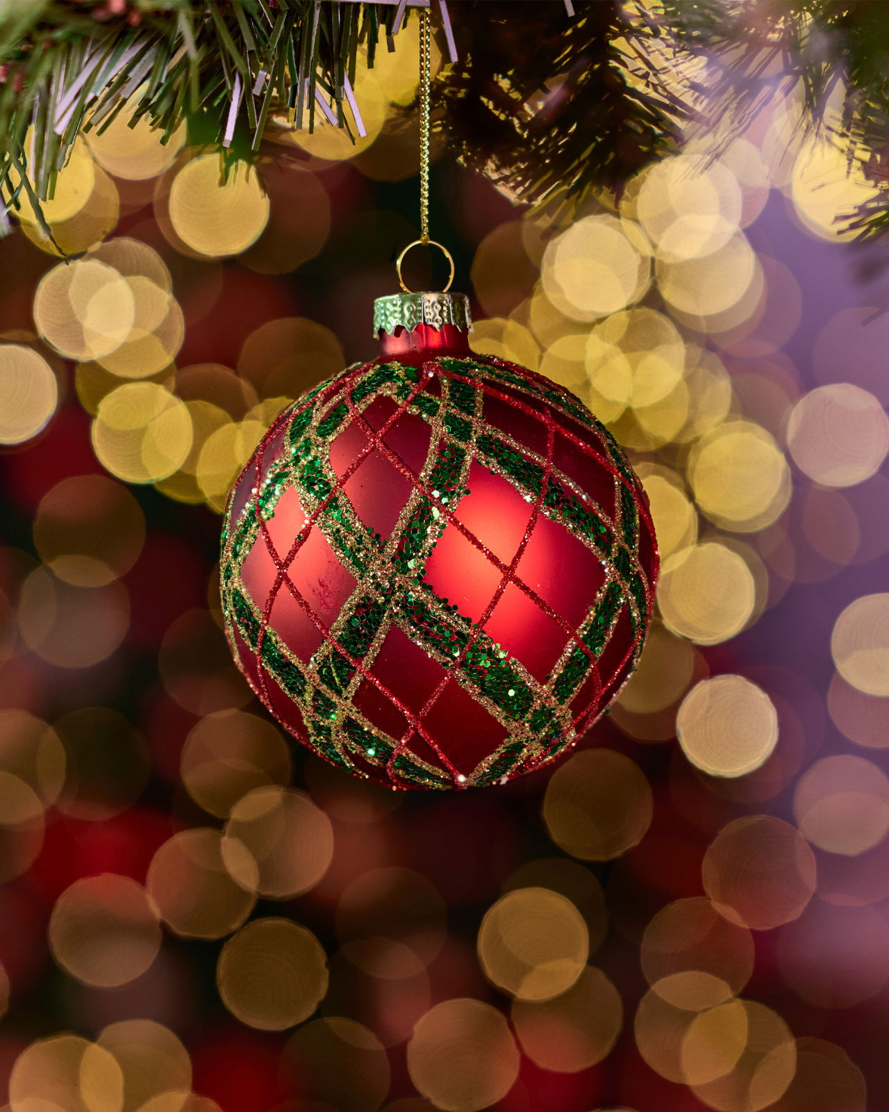 Marcelle Bauble Red/Green 8cm