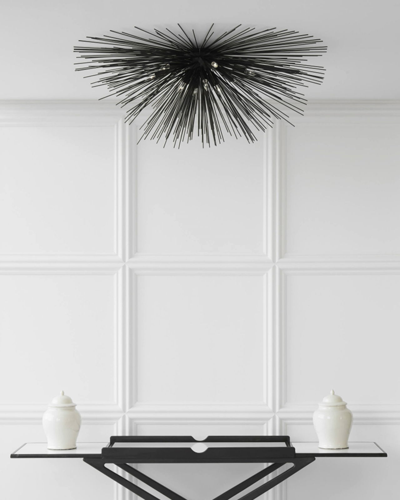 Strada Large Flush Mount Black