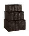 Fontana storage box dark brown 3-piece set