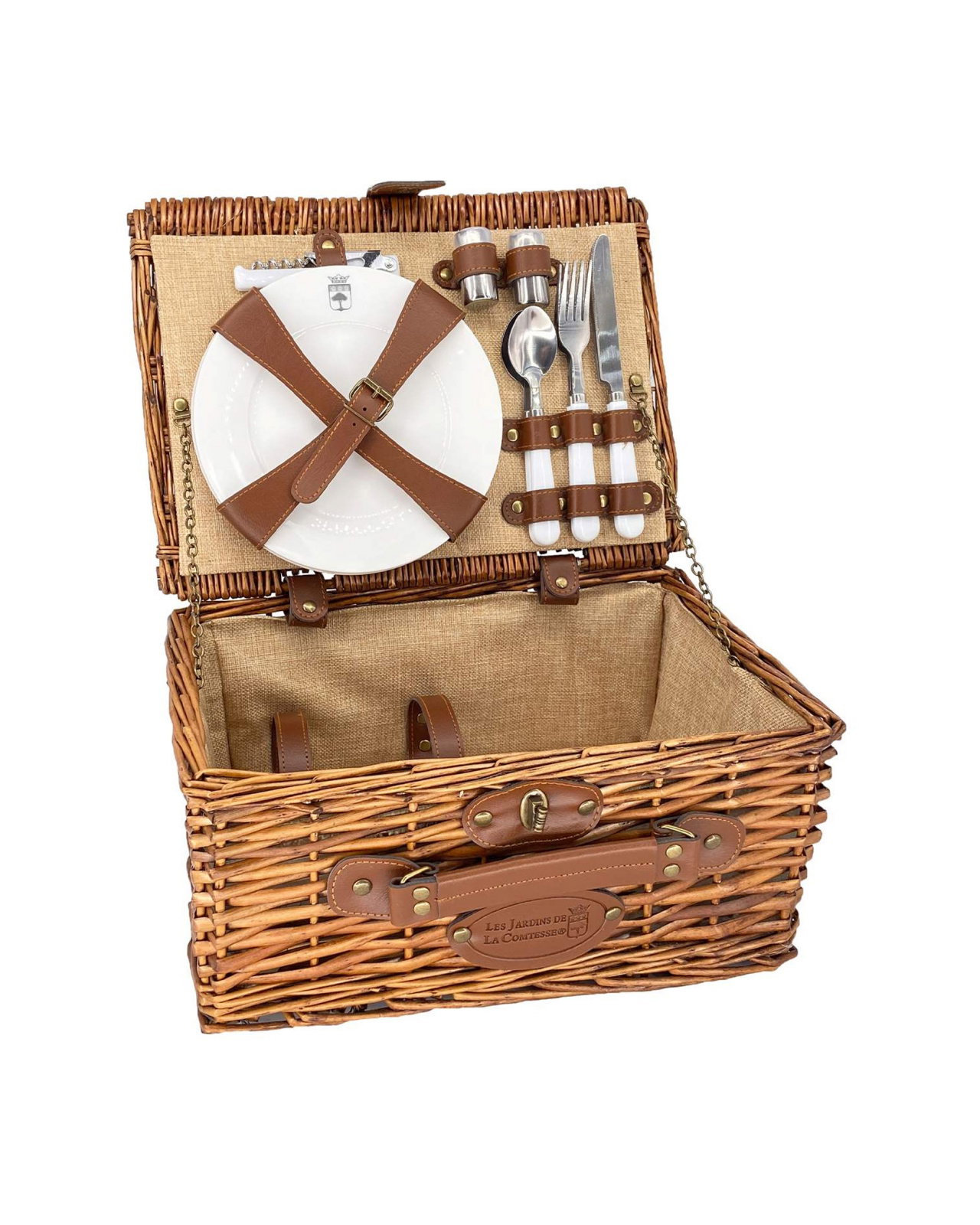 Saint-Michel picknickkorg 2-set beige