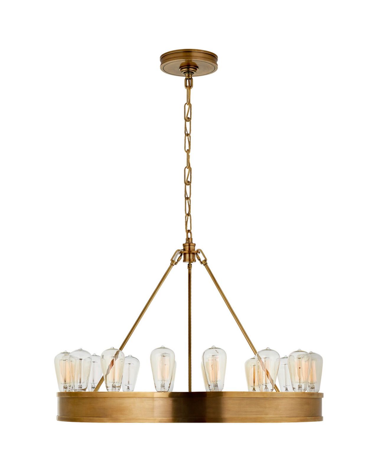 Roark 30" Modular Ring Chandelier Natural Brass