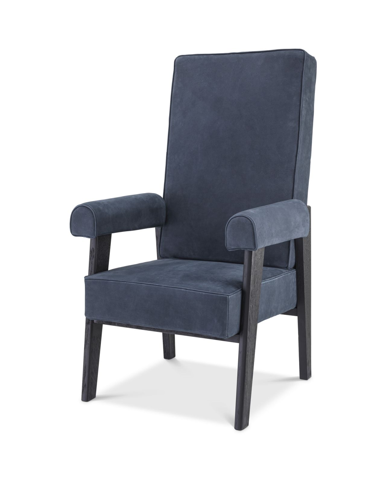 Milo chair blue nubuck high