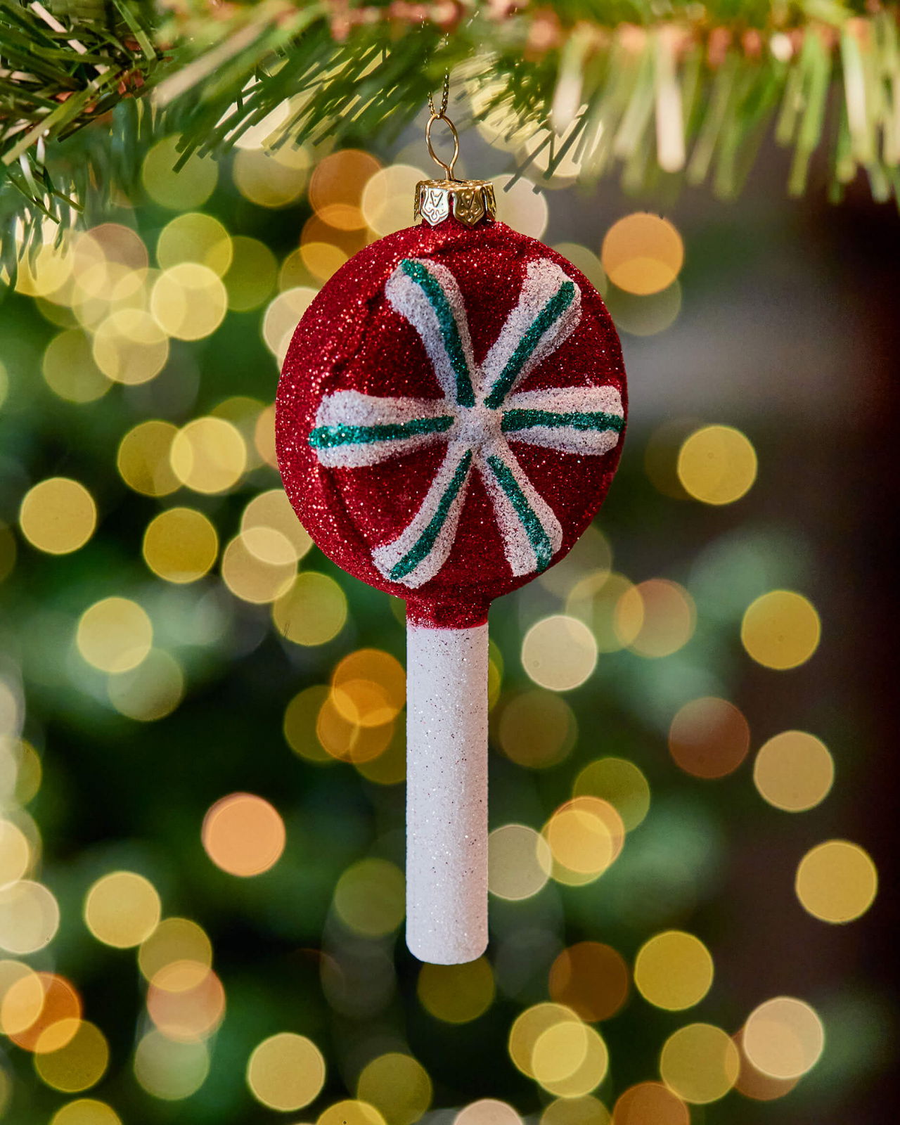 Lola Lollipop Ornament Red/White