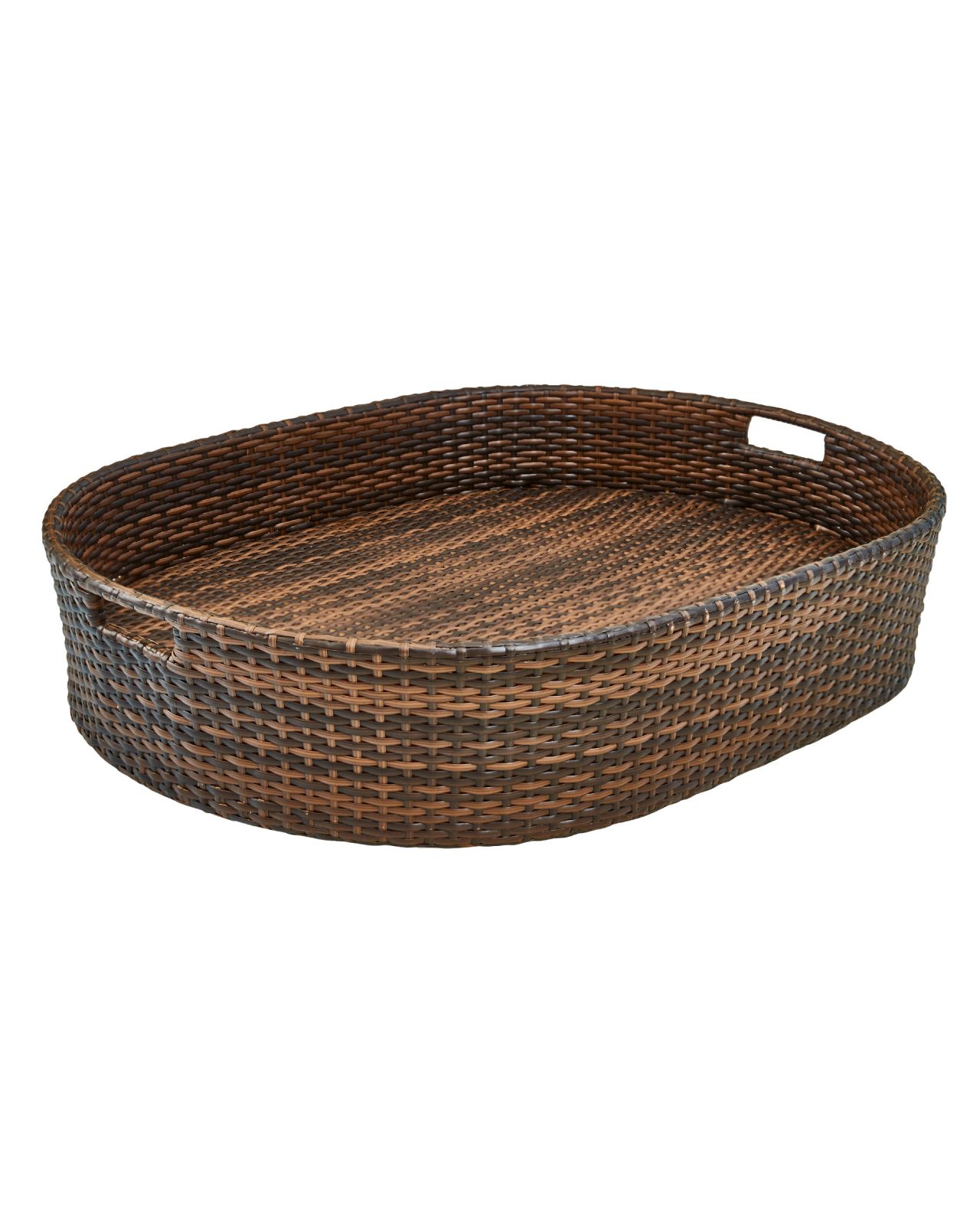 Flydende poolbakke oval brun