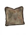 Miralago Flower Cushion Cover Fringes Taupe