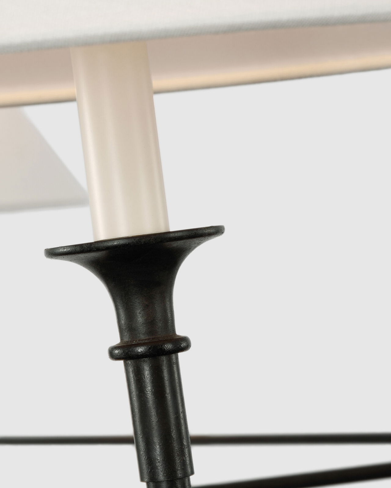 Piaf Oversized  Chandelier Aged Iron/Ebonized Oak