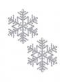 Glimma sneeuwvlokken kerstboomdecoratie 2-pack