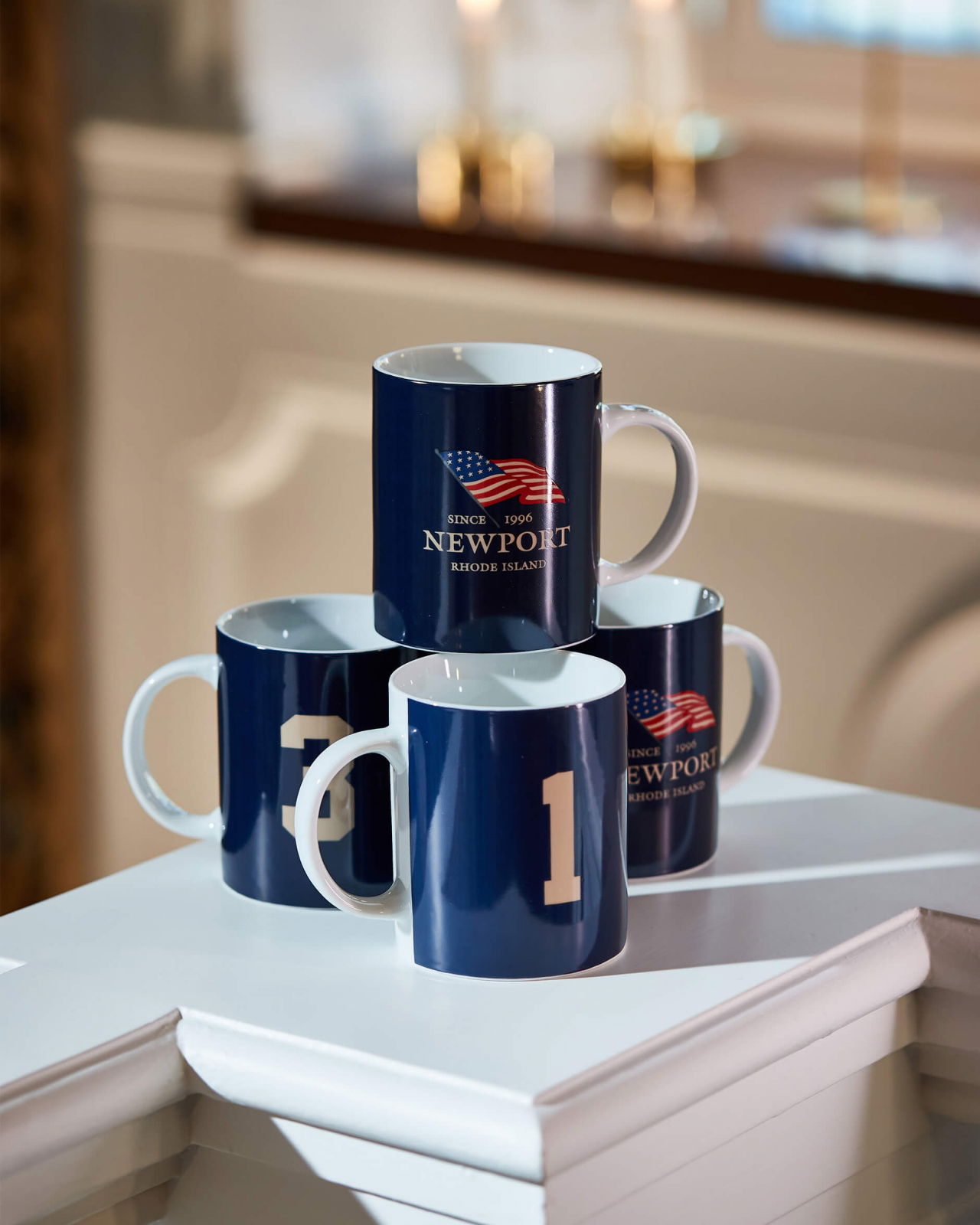 Newport Polo Mugs Blue 4-pack