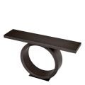 Odis Console Table Mocha Oak Veneer bronze