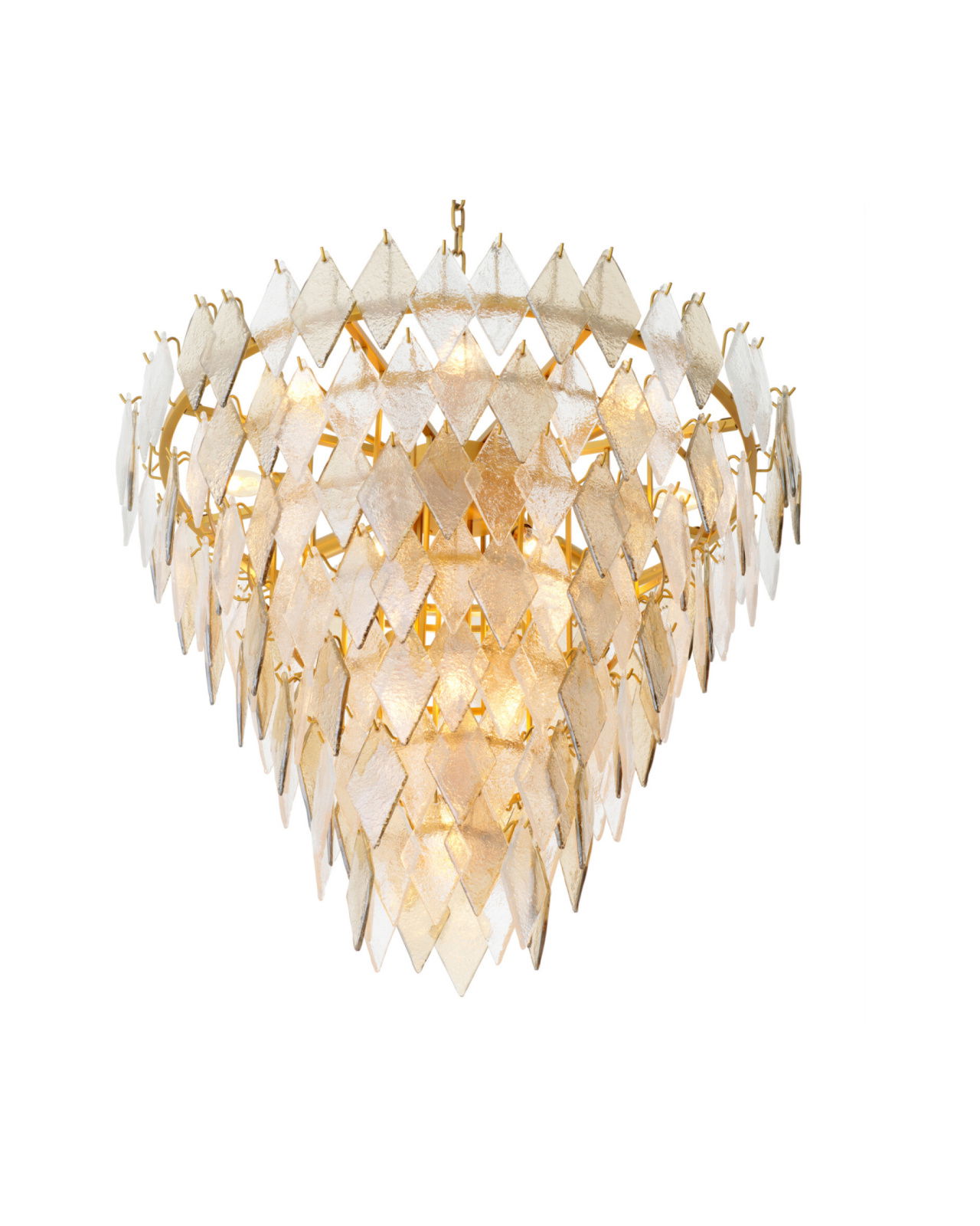 Rhombus Chandelier Antique Brass  L