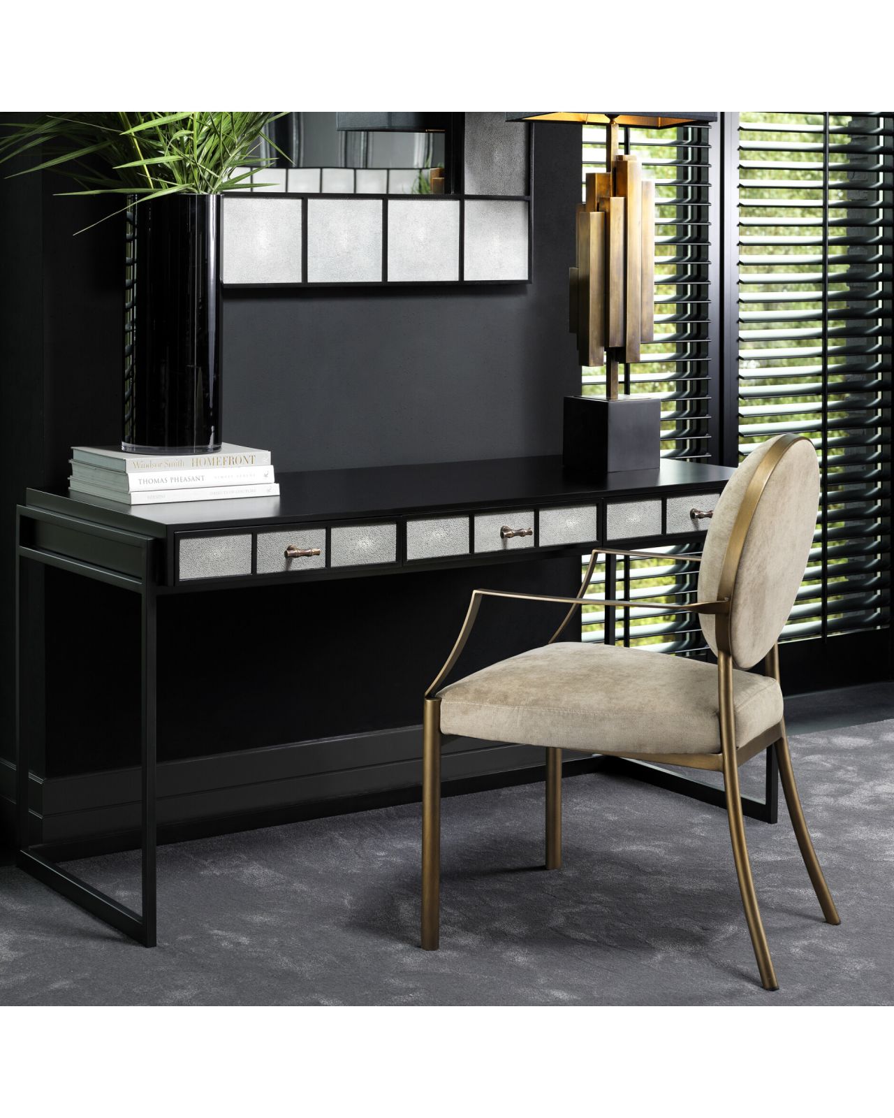 Dining Chair Scribe with Arm Greige