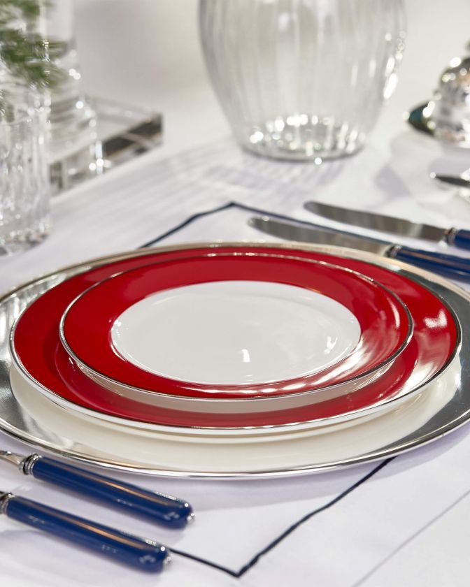 Audley Deep Red dinner plate 6-pack