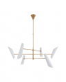 Franca Pivoting Chandelier Antique Brass/White Large
