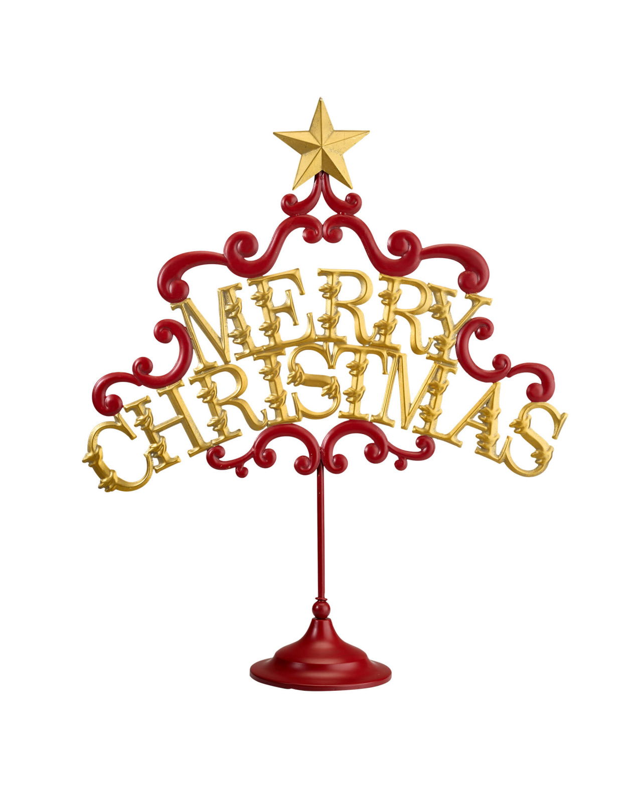 Merry Christmas juldekoration röd/guld