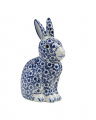 Estelle decoratiekonijn blauw/wit