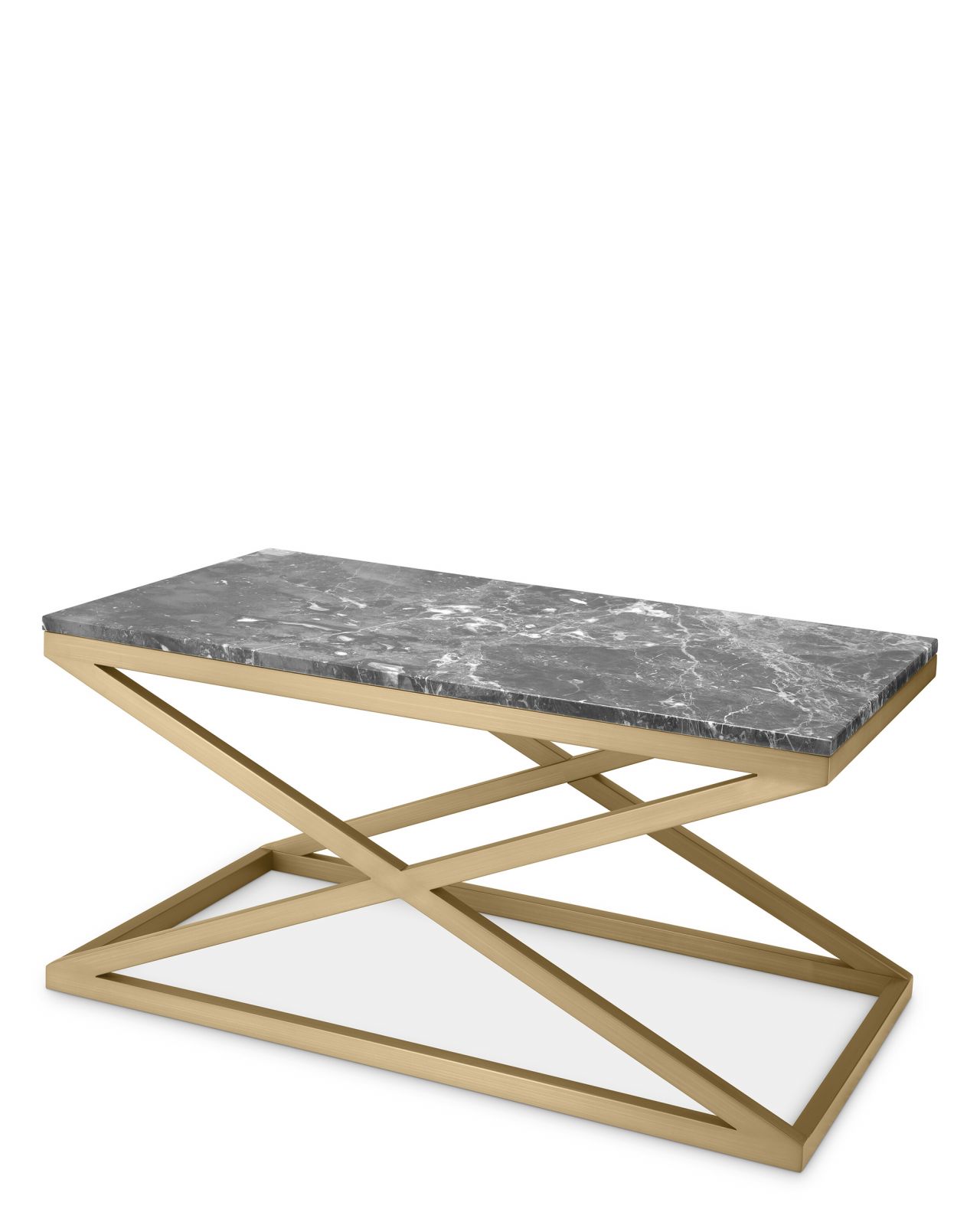 Criss Cross Coffee Table Brushed Brass