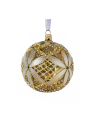 Lux Oriana bauble clear glass/gold 10cm