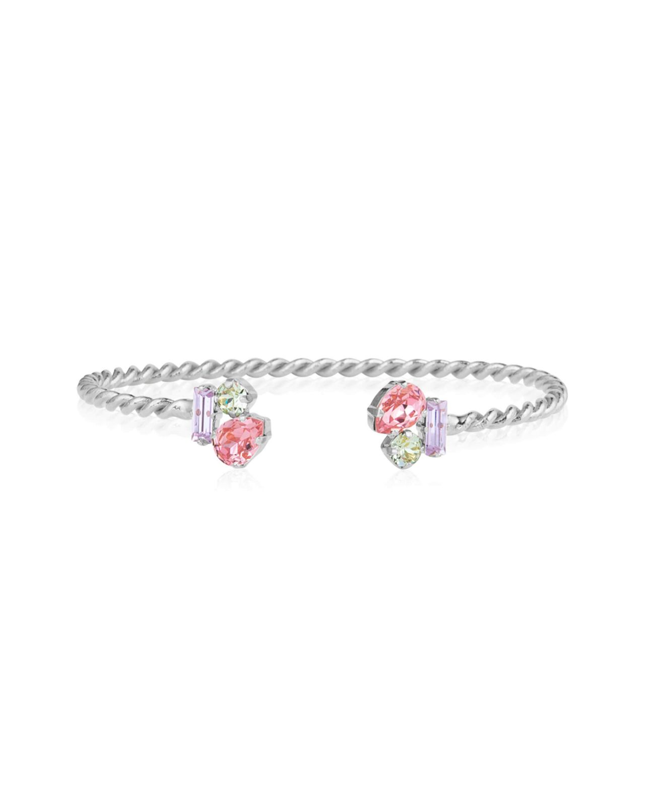 Isa armband pastel combo rhodium